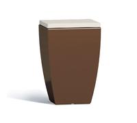 SOFÁ SILLA PUF RESINA DE JARDÍN MONOBLOQUE CON CONTENEDOR MARRÓN