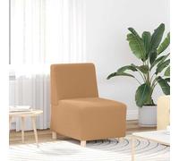 Sofá silla sin reposabrazos, color beige, 55 cm, tejido rizado similar a la lana, sillón de masaje reclinable