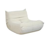 Sofá Sillón Compressé Derry 100 cm Beige Poliéster Terciopelo | Asiento profundo y relajante, formato comprimido fácil de instalar, terciopelo suave y confort medio firme