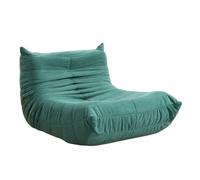 Sofá Sillón Compressé Derry 100 cm Verde Poliéster Terciopelo | Asiento profundo y relajante, formato comprimido fácil de instalar, terciopelo suave y confort medio firme