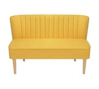 Sofá - sofá de salón de tela amarillo 117x55,5x77 cm