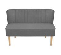 Sofá - sofá de salón de tela gris claro 117x55,5x77 cm