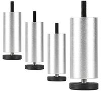 Sofa Support Feet, M10 Metal Replacement Legs, 10/15/20/25cm Aluminum Alloy Furniture Legs, for Cupboard, Coffee Tables Heavy Duty Legs, Height Adjustable,Silver-6cm/2.4in