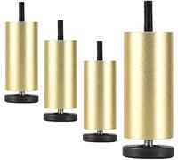 Sofa Support Feet, M10 Metal Replacement Legs, 10/15/20/25cm Aluminum Alloy Furniture Legs, for Cupboard, Coffee Tables Heavy Duty Legs, Height Adjustable,Gold-20cm/7.9in