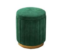 Sofá Taburete otomano redondo de terciopelo moderno taburete de tocador tapizado de almacenamiento decoración del hogar de lujo taburete de tocador asiento acolchado para dormitorio Cambiar Zapatos