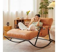 Sofá Tumbona Doble Interior Moderno con cojín, Mecedora de Dormitorio Transpirable, sillón reclinable de jardín al Aire Libre con reposabrazos, Mecedora de Camping de Gravedad Cero, Silla e