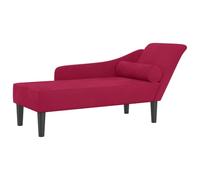 vidaXL Sofá diván con Cojines Terciopelo Rojo Tinto, Chaise Longue Silla, sofá Chaise Longue, sofá tapizado, Tumbona, Tumbona, sofá de salón