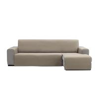 SofaCamaleon ® - Funda Sofá Acolchada para Chaiselongue de 240 cm Ajuste Funda Sofá Chaise Longue Color Beige Modelo Ramos