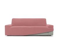 SofaCamaleon® - Funda Sofá Elástica 3 Plazas | Protección Antimanchas | Adaptación Resistente | Fácil Limpieza | Cubresofá Triple Asiento | Helena Color Rosa Pastel (180-230 cm)