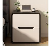 SOFACHEN Mesita de Noche Moderna, Mesa Auxiliar Cajonera, Mesitas de Café con 2 Cajones Grandes y Mango Invisible, Mesillas de Noche para Cualquier Cama y Dormitorio, Robusta y Estable(Black,40cm)