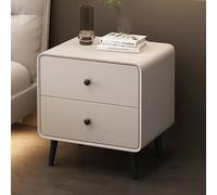 SOFACHEN Mesitas de Noche, Mesita de Noche Moderna, Extremo del Sofá para Dormitorio, Mesa Auxiliar con 2 Cajones Mesita Auxiliar, Robusta y Estable, para Dormitorio, Oficina, Salón(Color A,35cm)