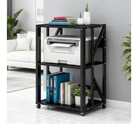 SOFACHEN Mueble HiFi para Equipo de Música a 2/3 Niveles, Soporte Multimedia AV con Estantes Ajustables y Ruedas, Equipos Música Consola para Sala de Estar y Sala de Juegos(Style 3)