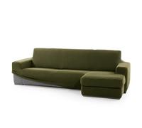 SOFASKINS® Funda para Chaise Longue superelástica, Funda de sofá con reposabrazos Corto Derecho, Transpirable, cómoda y Duradera, Dimensiones compatibles del sofá (210-340 cm), Color Hierba