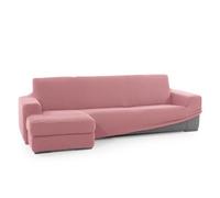SOFASKINS® Funda para Chaise Longue superelástica, Funda de sofá con reposabrazos Corto Izquierdo, Transpirable, cómoda y Duradera, Dimensiones compatibles del sofá (210-340 cm), Color Rosa Pastel
