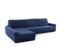 SOFASKINS® Funda para Chaise Longue superelástica, Funda de sofá con reposabrazos Largos izquierdos, Transpirable, cómoda y Duradera, Dimensiones compatibles del sofá (210-340 cm), Color Azul Marino