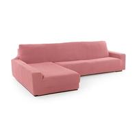 SOFASKINS® Funda para chaise longue superelástica, funda para sofá con reposabrazos largos izquierdos, transpirable, cómoda y duradera, dimensiones compatibles del sofá (210-340 cm), color rosa pastel