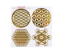 SOFEA 7 Chakra Cobre Energía Torre Orgonita Pegatinas DIY Pirámide Material de Resina epoxi