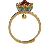 SOFEA Anillos Budismo Lotus Anillo Giratorio Budista Tibetano Rueda de oración OM Mantra Anillo de Dedo