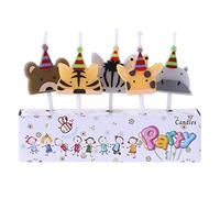 SOFEA Vela de cumpleaños 5 Unids/Set Vela Linda Forma de Fiesta de zoológico Carnaval Velas de cumpleaños de Animales