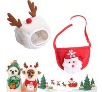 Sofenthiss Adorable Christmas Tree Pom-Pom Hat, Christmas Tree Hat for Pets, Dog Christmas Hat, Cat Christmas Hat, for Small Dogs Cats Pets Santa Gifts (D, S)