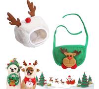 Sofenthiss Adorable Christmas Tree Pom-Pom Hat, Christmas Tree Hat for Pets, Dog Christmas Hat, Cat Christmas Hat, for Small Dogs Cats Pets Santa Gifts (C, S)