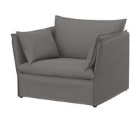 Soferia Funda de Repuesto Compatible para BACKSÄLEN sillón de 1,5 plazas - Tela Elegance Elephant Taupe (Chenilla, hidrófuga, Antimanchas, Lavable a máquina)