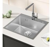 Sofetiy Fregadero de Cocina 50×48cm, 1 Seno Moderno, Sobre Encimera, Rectangular, Acero Inoxidable, Kitchen Sink