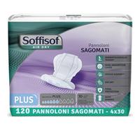 Soffisof Air Dry Plus Compresas Absorbentes para Hombre y Mujer - 120x Pañales para Adultos - 4 Paquetes de 30 Protecciones Incontinencia - Absorción 6 Gotas