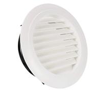 Soffit Vents 8 Inch Round Air Vent ABS Louver Grille Cover White Soffit Vent with Built-In Fly Screen Mesh for Bathroom Office Kitchen