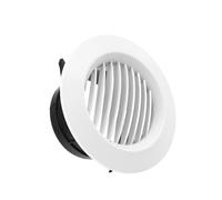 Soffit Vents Adjustable Air Ventilation Cover Round Ducting Ceiling Wall Hole ABS Air Vent Grille Louver Kitchen Bath Air Outlet Fresh System(Type D-100mm)