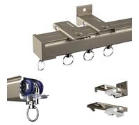 Soffitto/Parete - Completamente Accessoriato con Bastone e Tappi Laterali, Ideale per ggi Scorrevoli in Docce, Finestre, Ospedali, e Stanze Divisorie