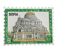 Sofia Bulgaria - Imán para nevera, recuerdo de turismo, 3D, decoración creativa