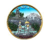 Sofia Bulgaria - Imán para nevera, recuerdo de viaje, 3D, decoración magnética para nevera, colección artesanal pintada a mano