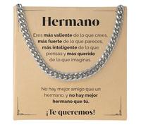 SOFIA FERRER Colgante Hombre, Regalo para Hermanos, Collar Acero Inoxidable, Original para Cumpleaños, Hermano Mayor, Navidad