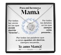 SOFIA FERRER Dia De La Madre Regalos Originales, Colgante Plata 925, Regalo Dia De La Madre, Collar De Plata De Ley, Ideas De Regalo Para Mamá, Cumpleaños Mamá (Gracias)