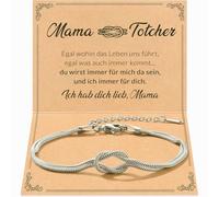 SOFIA FERRER Pulsera para el Día de la Madre con Nudos, Regalo Mamá de Hija o Hijo de Acero Inoxidable para el Día de la Madre, Regalos Emocionales para el Día de, Mittelgroße, Metal, Sin piedra