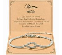 SOFIA FERRER Pulsera para el Día de la Madre con Nudos, Regalo Mamá de Hija o Hijo de Acero Inoxidable para el Día de la Madre, Regalos Emocionales para el Día de, Mittelgroße, Metal, Sin piedra