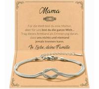 SOFIA FERRER Pulsera para el Día de la Madre con Nudos, Regalo Mamá de Hija o Hijo de Acero Inoxidable para el Día de la Madre, Regalos Emocionales para el Día de, Mittelgroße, Metal, Sin piedra