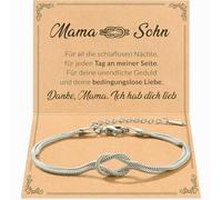 SOFIA FERRER Pulsera para el Día de la Madre con Nudos, Regalo Mamá de Hija o Hijo de Acero Inoxidable para el Día de la Madre, Regalos Emocionales para el Día de, Mittelgroße, Metal, Sin piedra