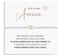 SOFIA FERRER Regalo Amica Especial Original, Pulsera Acero Mujer con Dedica Emocionante, Regalos Mamá, Tía, Regalo para Amica, Pulsera Amistad, Navidad, M, Metal, No es una piedra preciosa