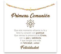 SOFIA FERRER Regalo Comunion Niña, Pulsera Niña Comunion, Regalos Comunión Originales, Pulsera Primera Comunión 8, 9, 10, 11, 12 años (Fe)