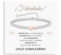 SOFIA FERRER Regalo Mujer Cumpleaños, Pulsera Acero Inoxidable con Dedicatoria Emocionante, Pulsera 40, 50, 60 Años Mujer, Regalo 50 Años Madre, Hermana, Amiga, Colega (Cumpleaños)