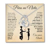 SOFIA FERRER Regalo Niña 10 Años, Colgante De Unicornio Nieta, Regalos Niña 7, 8, 9, 10, 11, 12 Años, Collar Niñas Plata De Ley, Regalo Original Para Niñas, Navidad, Reyes (Nieta)