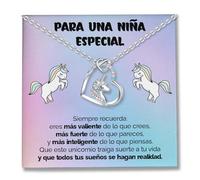 SOFIA FERRER Regalo Niña 10 Años, Colgante De Unicornio, Regalos Niña 7, 8, 9, 10, 11, 12 Años, Collar Niñas Plata De Ley, Regalo Original Para Niñas, Navidad, Reyes (Sueños)