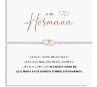 SOFIA FERRER Regalo para mi Hermana, Pulsera Acero Inoxidable Mujer, Regalo Hermana Cumpleaños, Pulsera Acero Mujer, Regalos Originales para Hermanas, Brazalete, Navidad (HERMANA)
