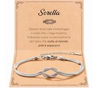 SOFIA FERRER Regalos Amica Especial Cumpleaños, Pulsera Plata 925 Mujer con Dedica Emocionante, Regalo Hermana, Regalo Mejor Amica, Pulsera Amistad Mujer, M, Metal, No es una piedra preciosa