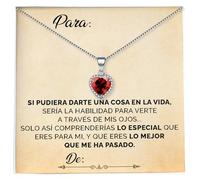 SOFIA FERRER Regalos Aniversario Pareja, Colgante Corazon, Regalo Personalizado Mujer, Collar Corazon Plata, Regalos Originales para Novia, Esposa, San Valentin, Navidad, Enamorados (Personalizado)