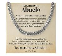 SOFIA FERRER Regalos Para Padres, Cadena Hombre, Regalo Dia Del Padre, Collar Acero Inoxidable, Regalos Papa, Regalo Abuelo, Dia Del Padre, Navidad, Cumpleaños (Abuelo)