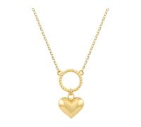 Sofia Milani - Collar para Mujeres en Plata de Ley 925 - Chapado en Oro - Colgante de Circular Corazón - N0643