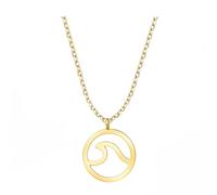 Sofia Milani - Collar para Mujeres en Plata de Ley 925 - Chapado en Oro - Colgante de Círculo - N0466